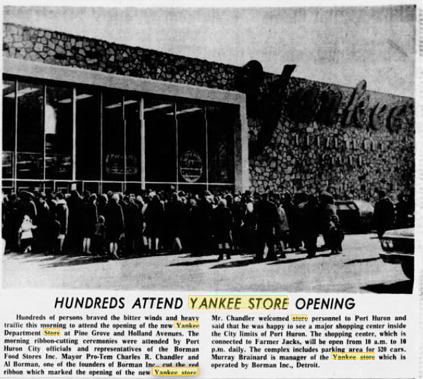 Yankee Stores - March 1967 Article On Opening
